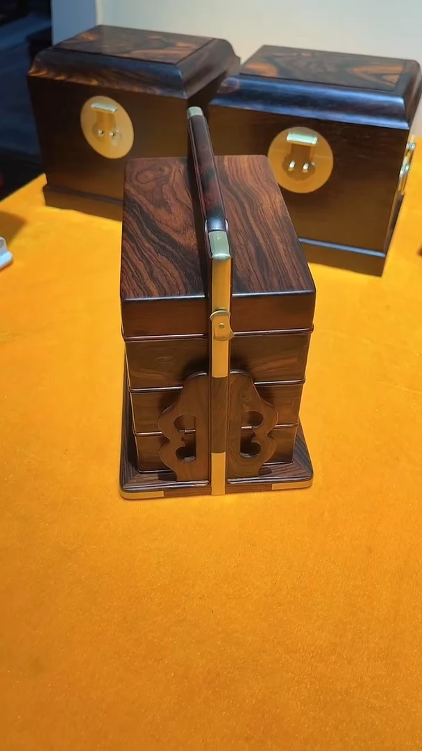 木半****室精品木艺提盒精工细作