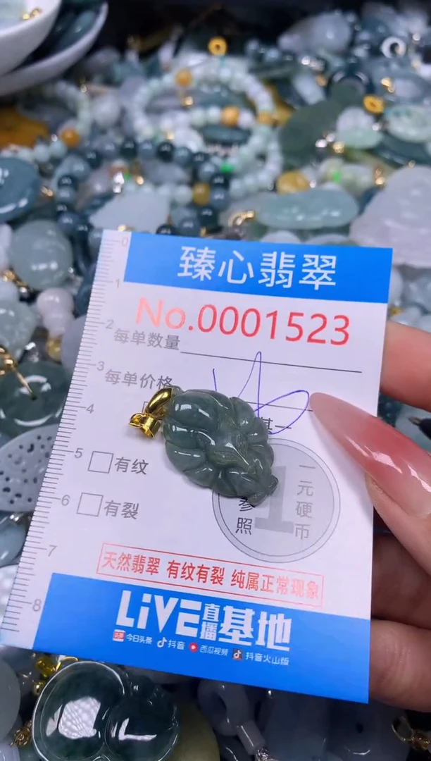 【闪购商品】翡翠颈饰未镶嵌含绳0001523