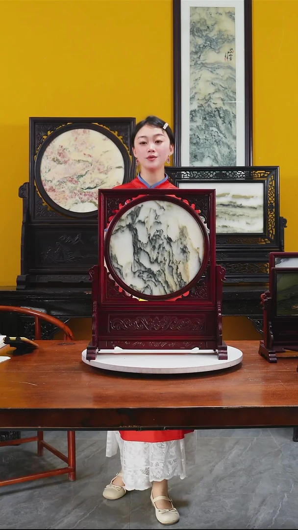 石材天然大理石画摆件