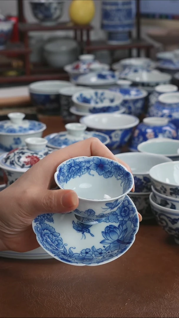 景德镇高端茶器爽*墨奈手绘茶器