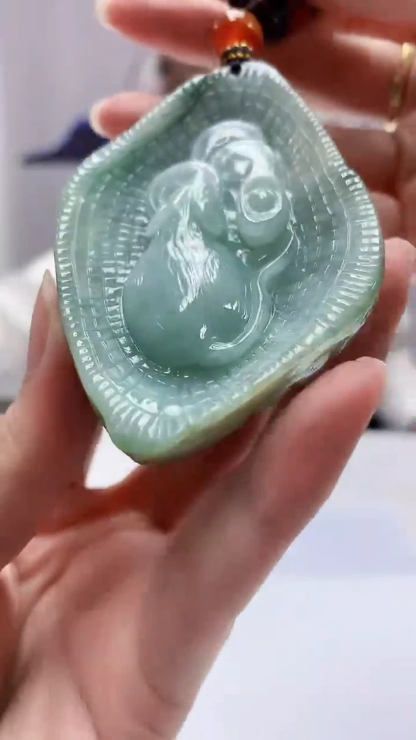 【闪购商品】定制翡翠未镶嵌5028zm-毛货挂件134鼠牌