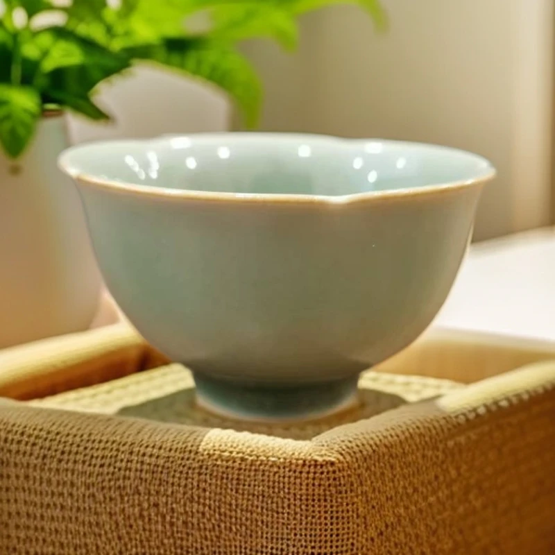 青瓷主人杯功夫茶具陶瓷茶杯个人专用品茗杯情侣对杯家用梅子青
