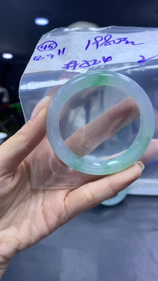 未镶嵌定制翡翠45手镯52.4纹+1980元+拍一发一