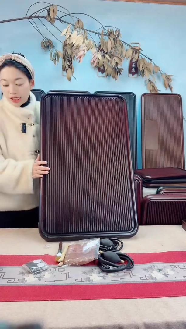 千川胡桃色茶盘80*50*5