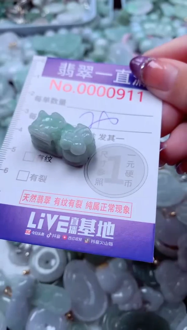 翡翠未镶嵌吊坠(不含链)911