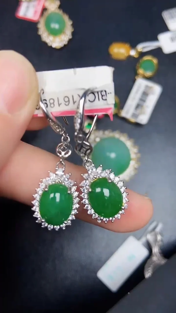 银S925镶嵌戒指翡翠1170