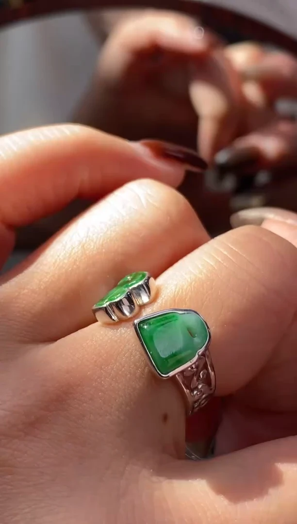 颈饰银S925镶嵌翡翠净货14035