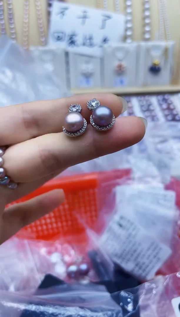 未镶嵌耳饰淡水珍珠耳钉