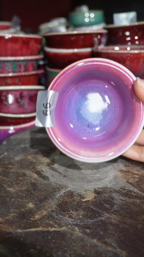 摆件陶精品窑变钧瓷茶器