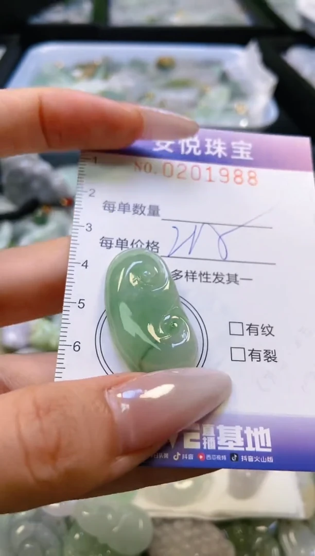 翡翠挂件未镶嵌闪购0201988