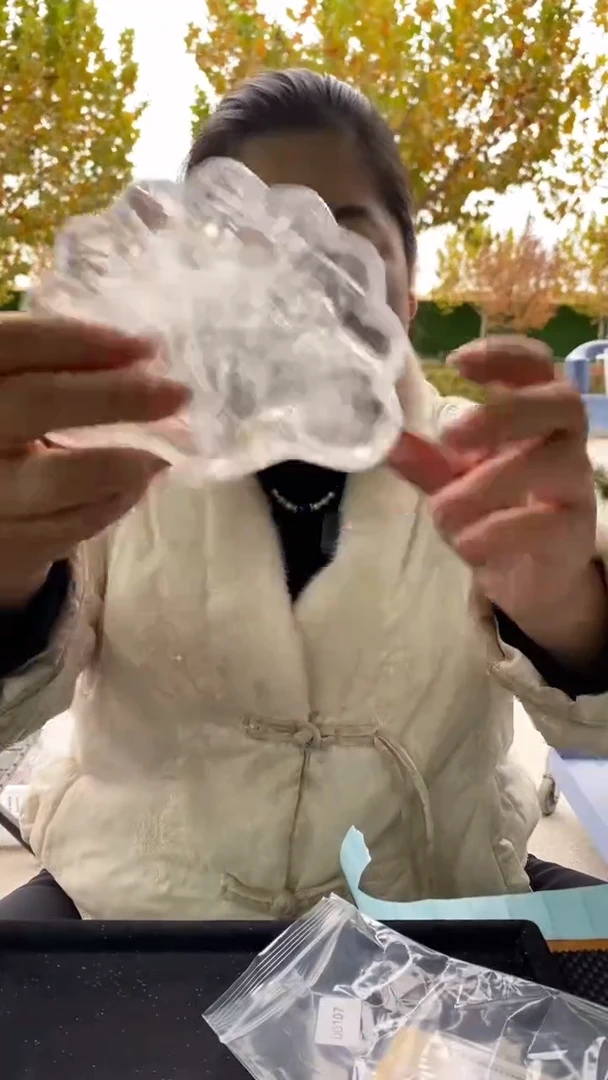 未镶嵌珠宝半成品水晶白水晶碗D107