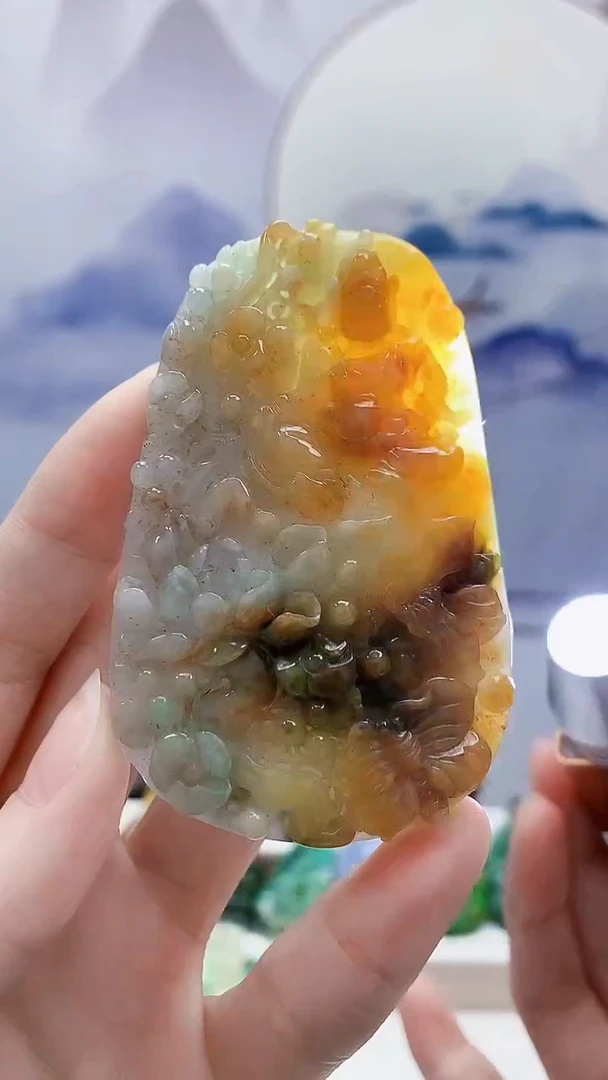 未镶嵌定制翡翠4852ry-毛货挂件