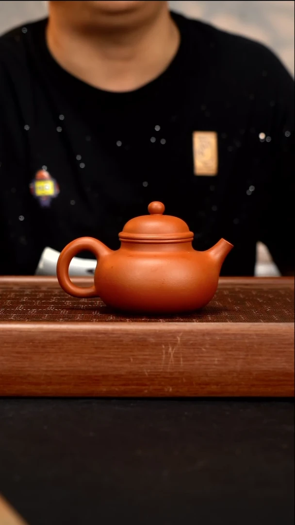 茶壶紫砂赵庄朱泥容天190CC