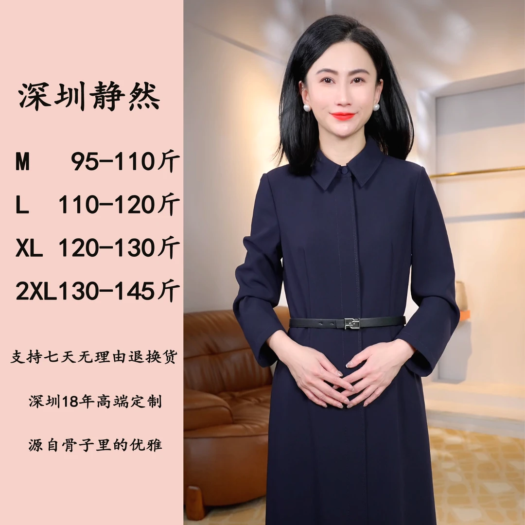 『特洛伊』原创设计时尚百搭简约优雅收腰高端气质连衣裙CF-D3223