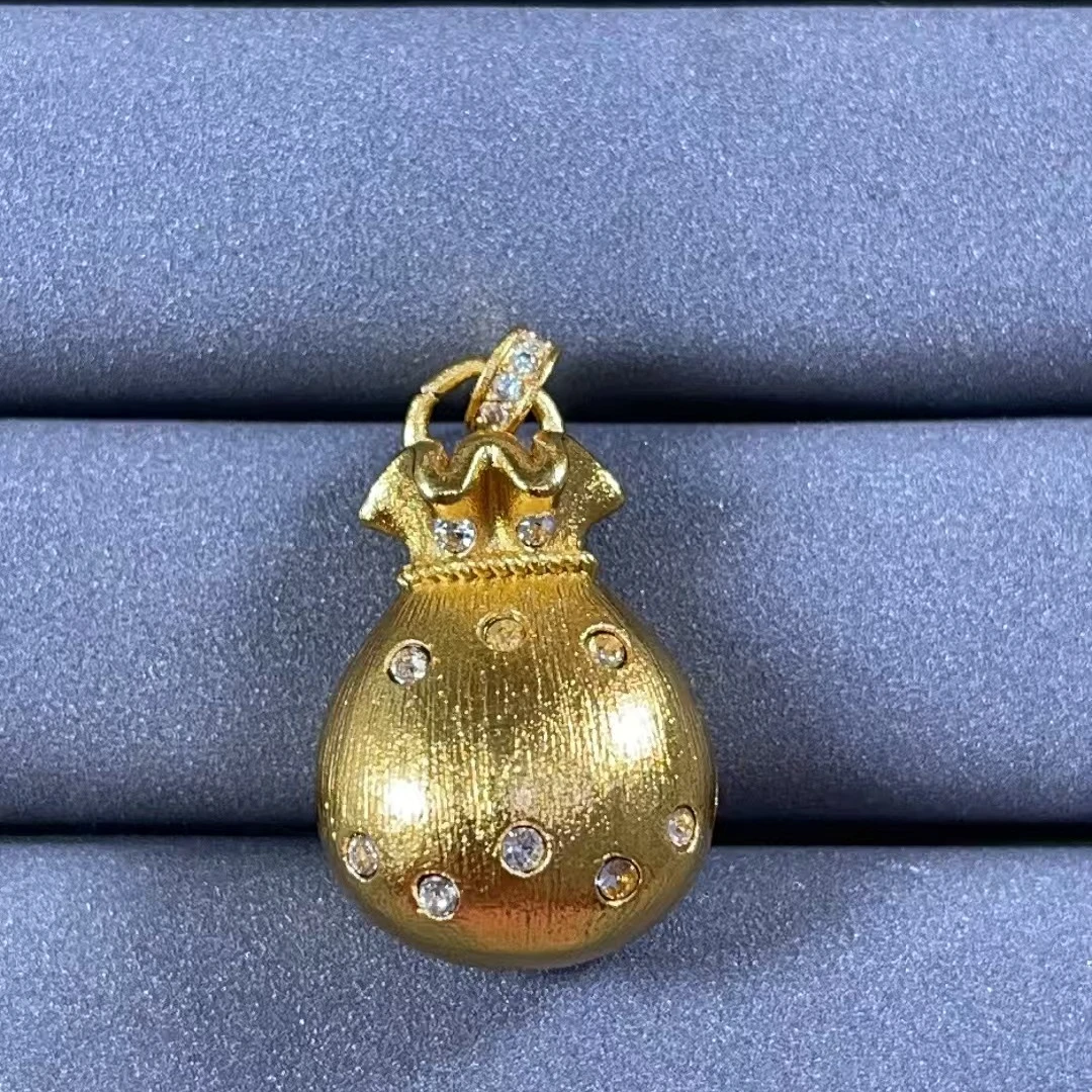 宝阁甄选黄福袋镶嵌吊坠326