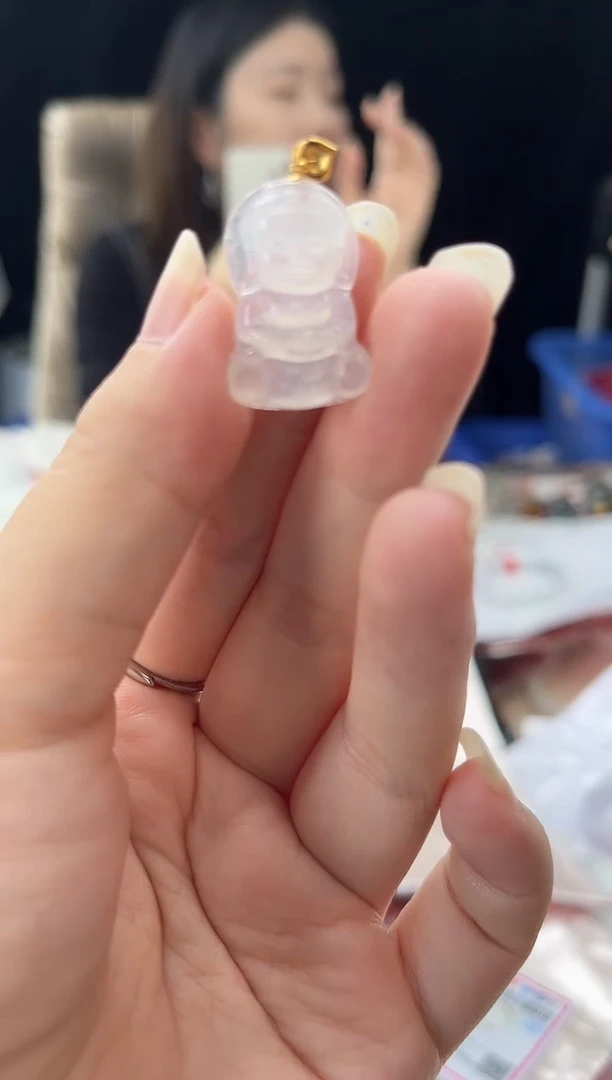 翡翠18K金镶嵌颈饰0147126515