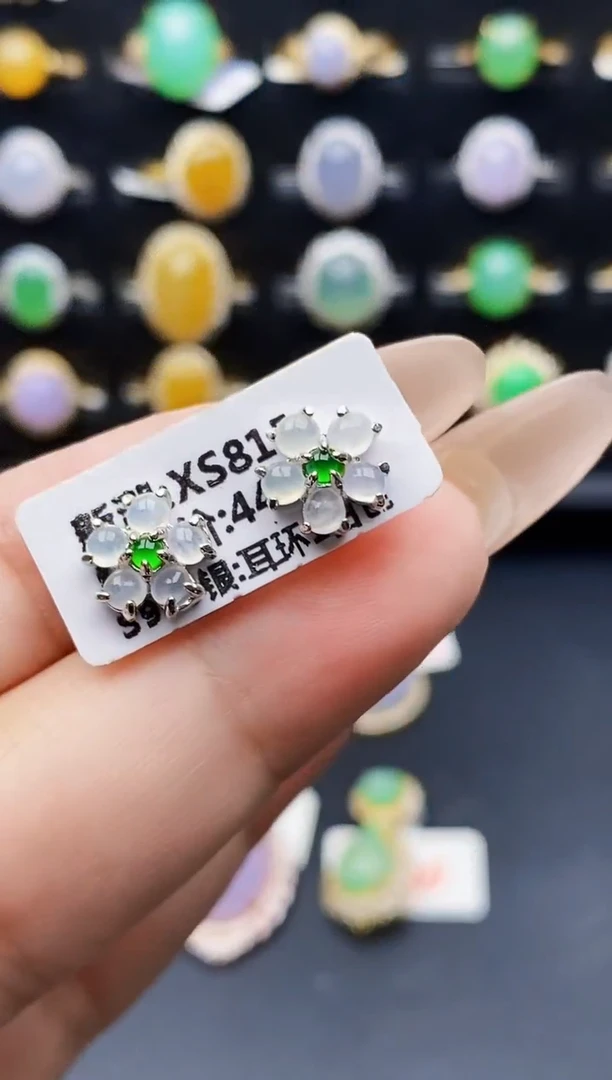 银S925镶嵌戒指翡翠1256