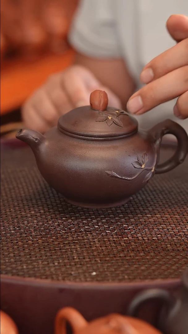 茶壶紫砂原矿手工制作
