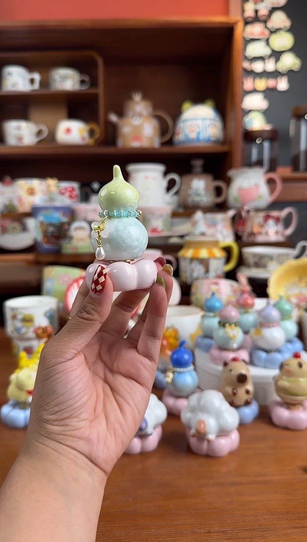 摆件陶瓷转转  可爱