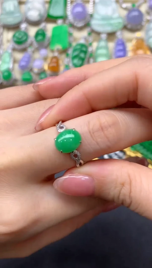 【闪购商品】翡翠戒指18K金镶嵌313中国好珍宝