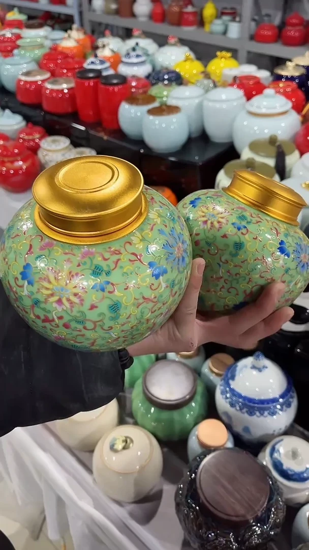【闪购商品】陶瓷茶叶罐存茶罐密封罐红茶绿茶储存罐