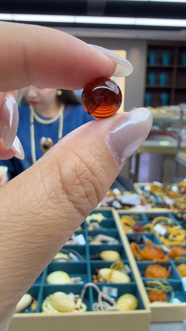 琥珀颈饰未镶嵌5秒拍号 假一罚三 1mm