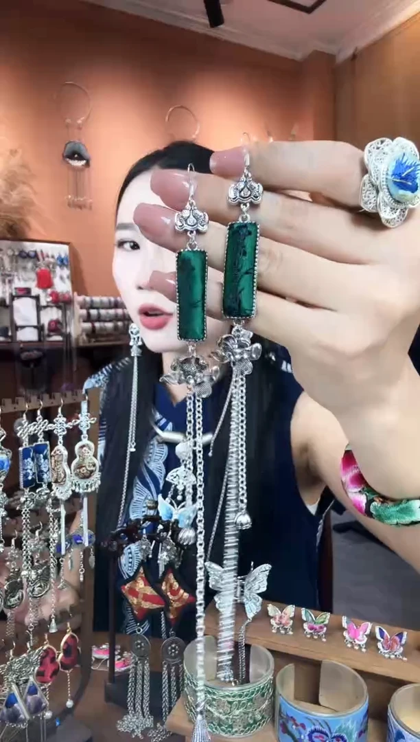 刺绣纯手工民族风耳环