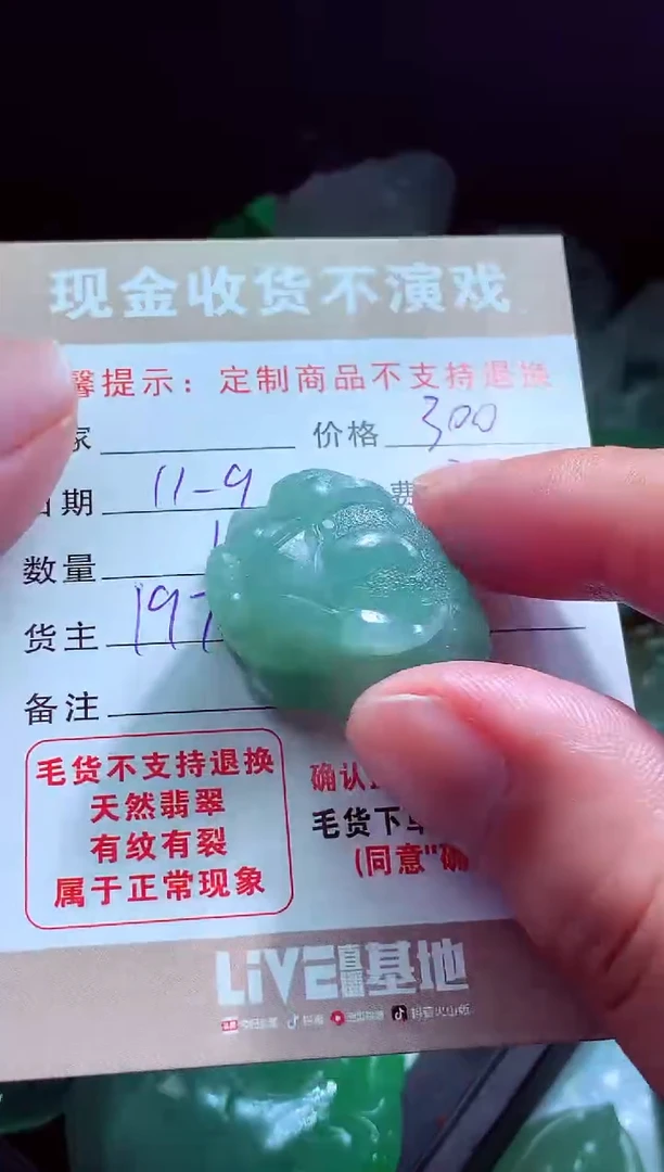 未镶嵌定制翡翠巳**为翡翠毛货定制516210