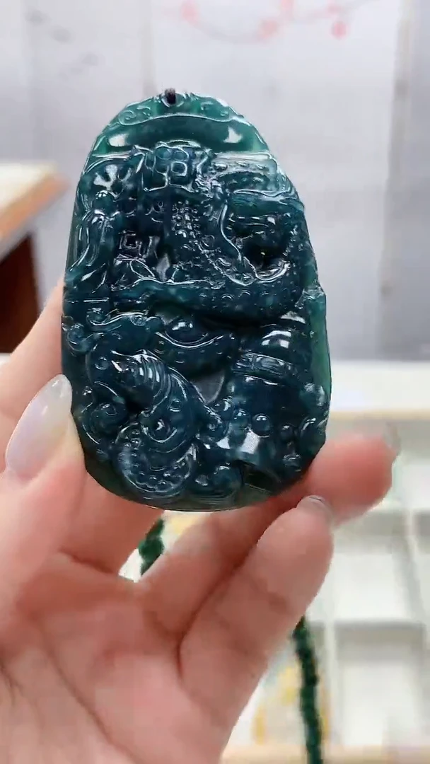 定制翡翠未镶嵌4812lr-毛货挂件111