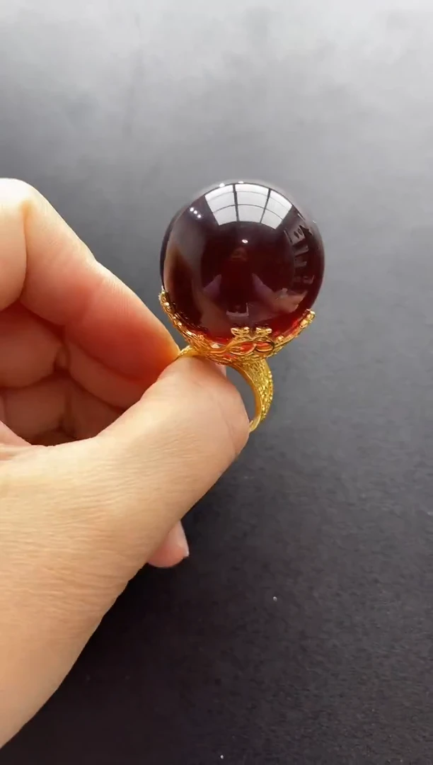 裸石琥珀未镶嵌刘*师戒指