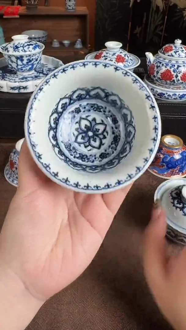 杯子三方器合宝相花大压手