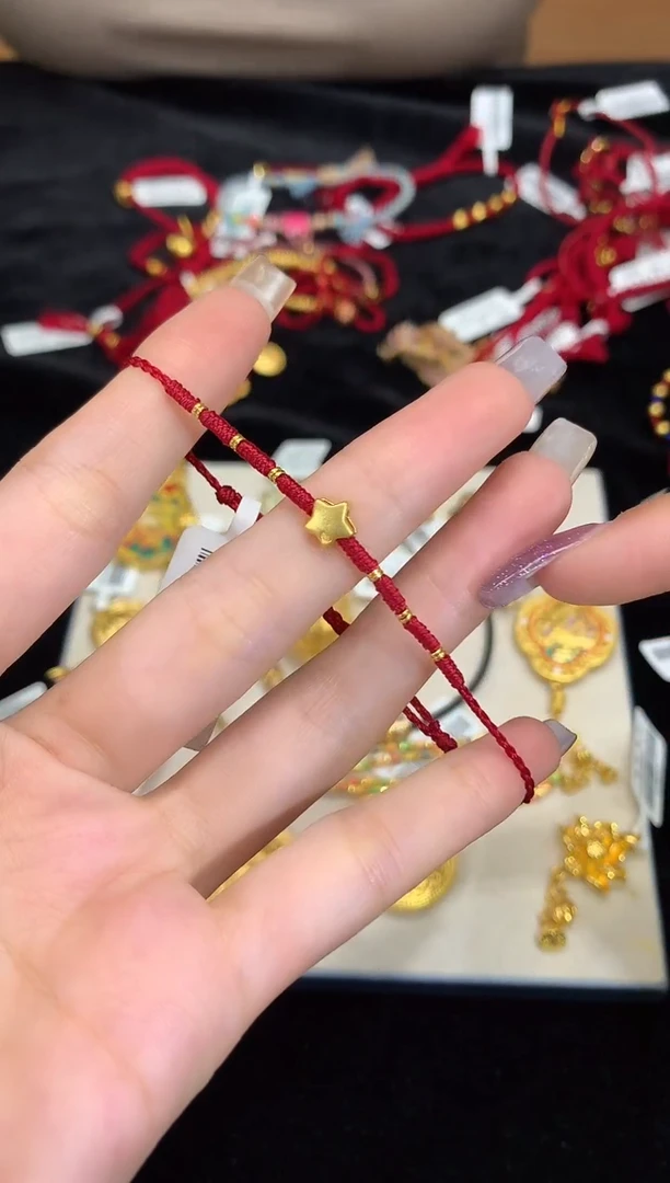 定制足金手饰手绳星星LQ 011