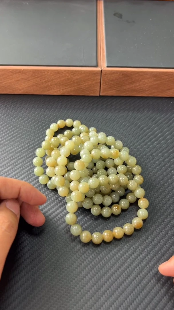 手串未镶嵌和田玉若羌微色差卡10J多样性发货拍一发