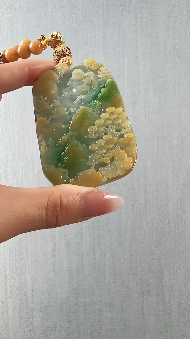 颈饰未镶嵌翡翠山水