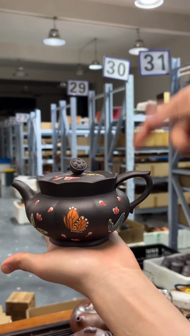 蝴蝶茶壶 紫砂茶壶
