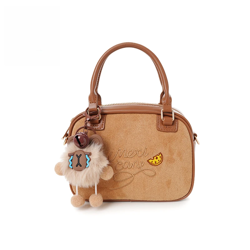 Mexican/稻草人2025秋季新款印花休闲简约时尚百搭斜挎保龄球测