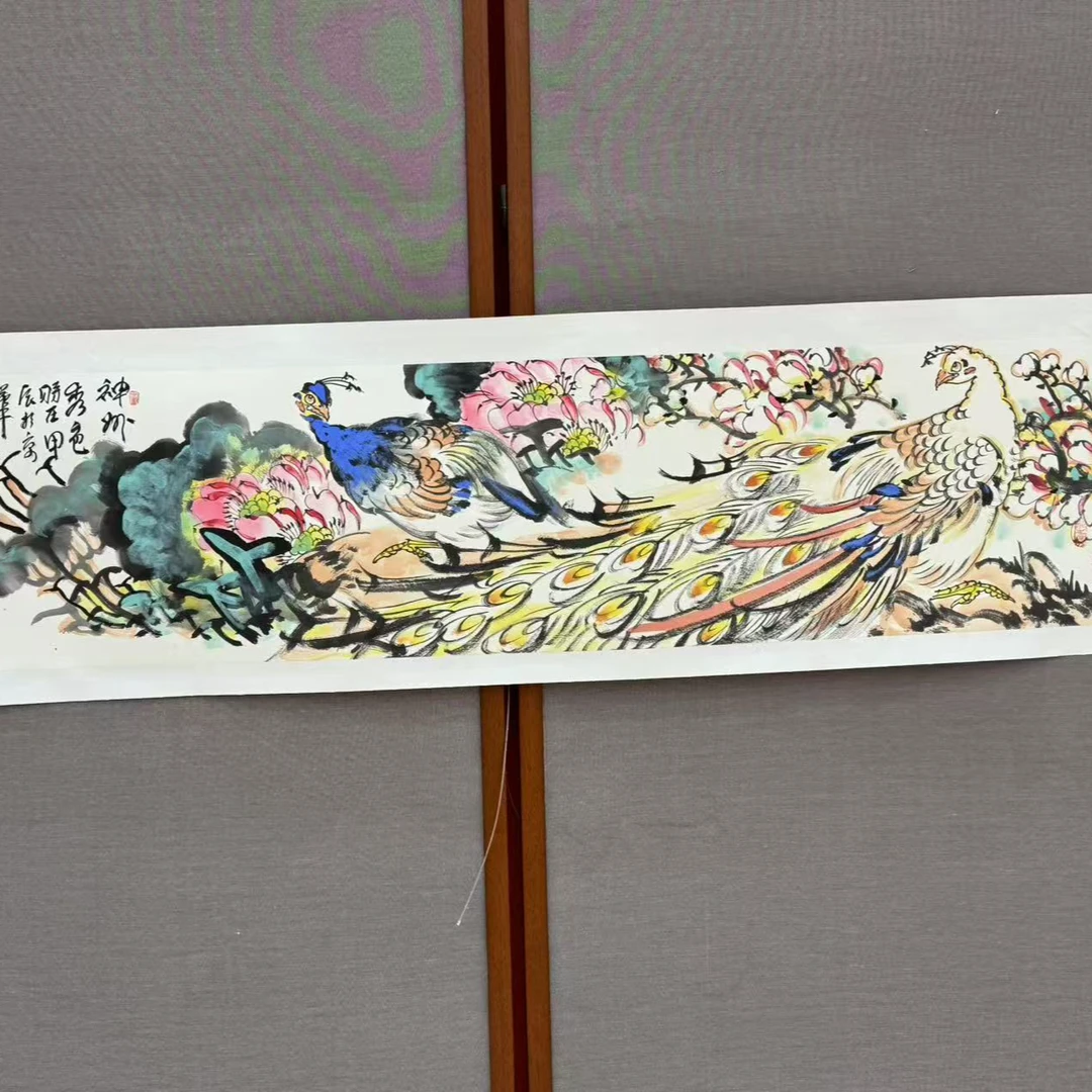 橱窗展示/传奇美术/栾长征/宣纸国画/带证书/神州秀色