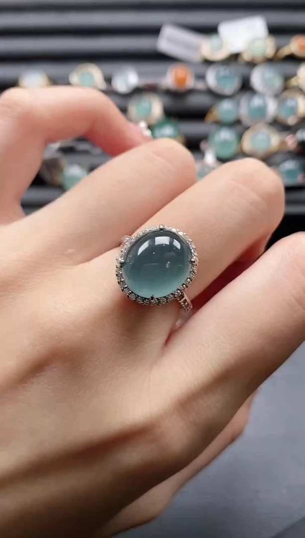 【闪购商品】翡翠戒指银S925镶嵌11111