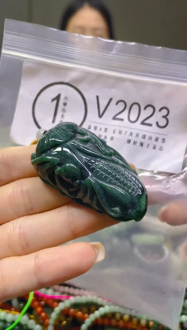 翡翠未镶嵌颈饰/V/翡翠A货一图一物