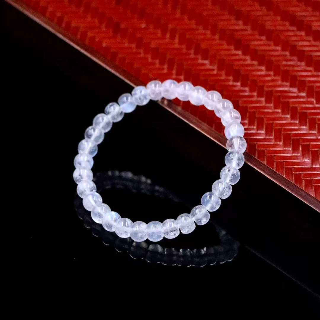 天然斯里兰卡蓝月光直切单圈手串Q5435-约7mm-多样性发一