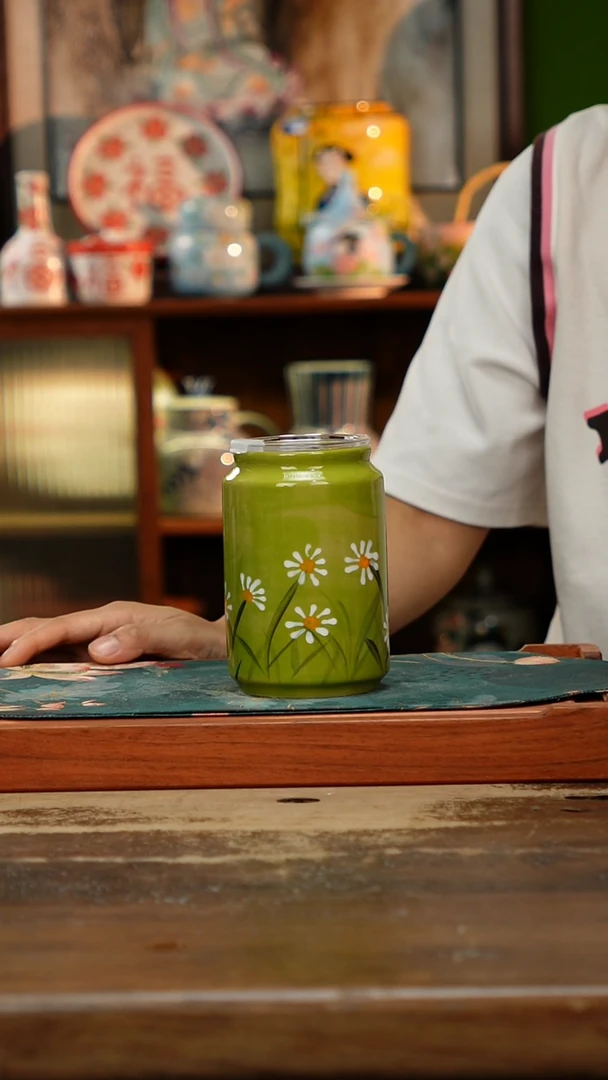 摆件景德镇纯手工釉下彩精品茶具水杯