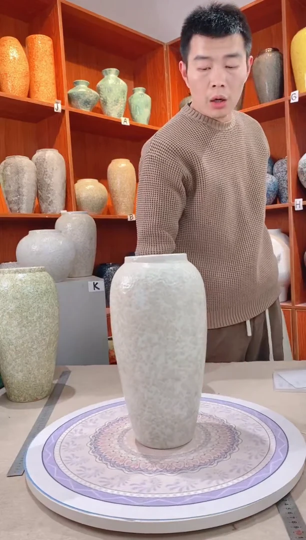 【闪购商品】瓶茶白 大号  陶瓷花瓶 无花