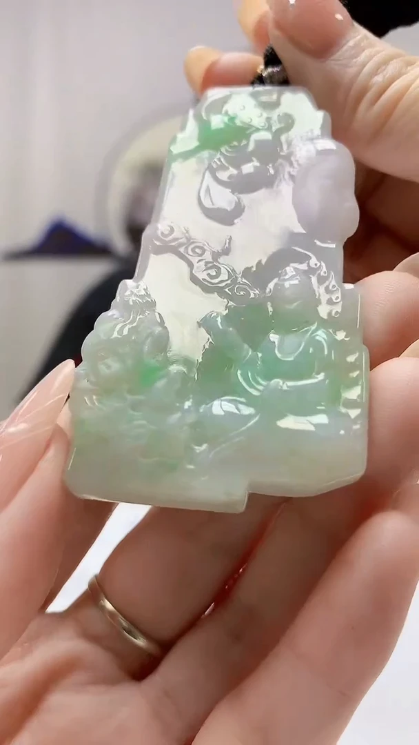 未镶嵌定制翡翠4868DD-毛货挂件71
