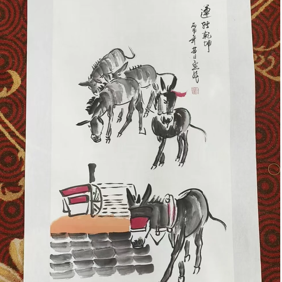 橱窗展示/传奇美术/曹孟龙/宣纸国画/带证书