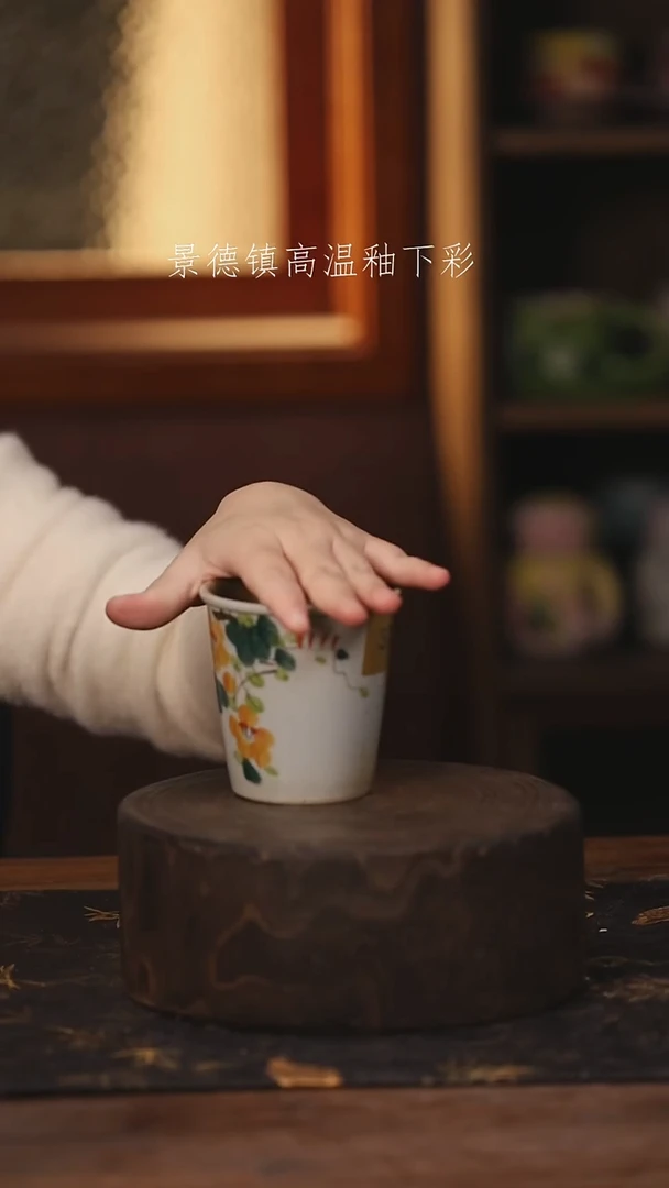 陶瓷景德镇高温釉下手绘陶瓷@L372@