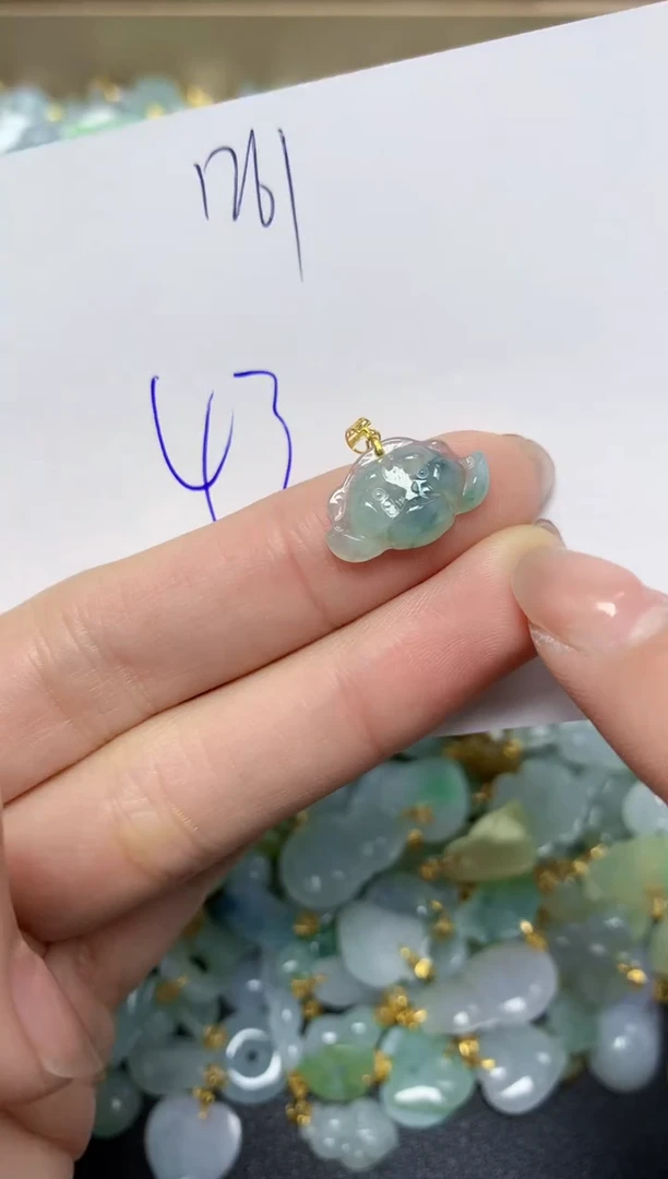 【闪购商品】翡翠颈饰18K金镶嵌 天然翡翠A货