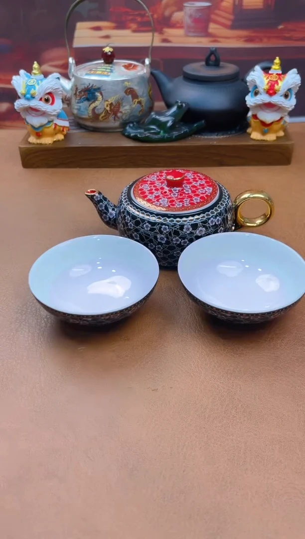 陶瓷茶具摆件旅行套组