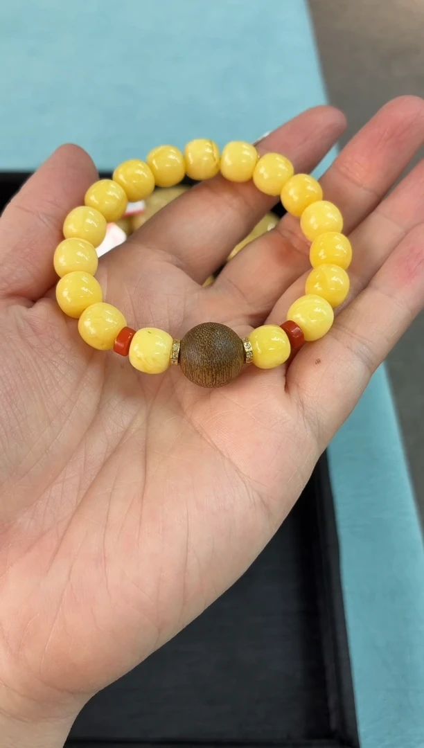 手串琥珀未镶嵌手串10+