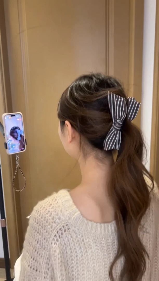 条纹香蕉夹子韩系