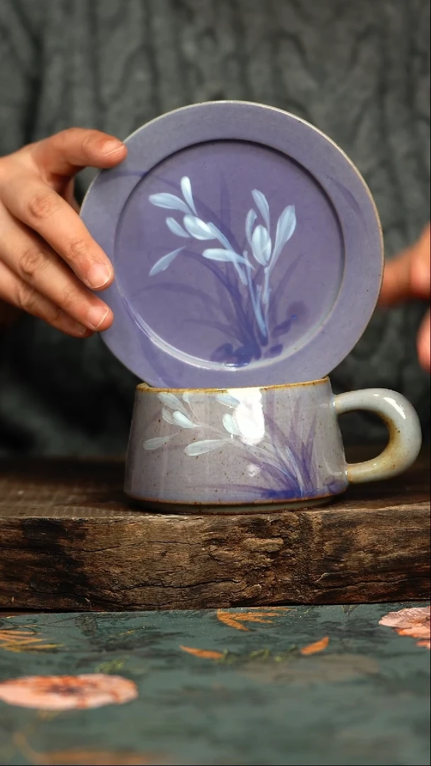 【闪购商品】杯杯釉下彩手工手绘同款陶器